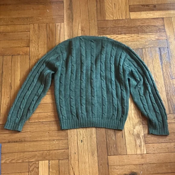 Vintage Pendleton Forest Green Cable Knit Cardigan - Picture 4 of 4